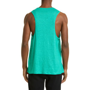 Débardeur de sport pour homme KATBROS en coton respirant et fibre de bambou, col rond, uni, pour la musculation et les entraînements musculaires - Product Image 2