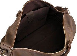 Sac de voyage en cuir véritable, sacoches de voyage en cuir personnalisé - Product Image 3