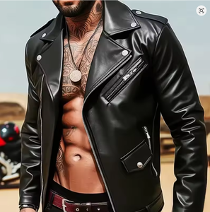 New Model 2026 <b>Men's</b> Women's Clothing <b>Leather</b> <b>Jacket</b> New Fashion <b>Men</b> <b>Leather</b> <b>Jacket</b> Windproof <b>Leather</b> <b>Jacket</b> 2025 - Product Image 2