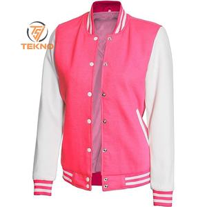 <b>Women's</b> Breathable Crop Varsity <b>Jacket</b> with Custom Logo/Color High Light Weight Available at Wholesale Rate Long Clothing Length - Product Image 2
