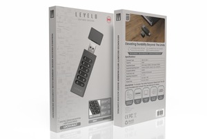 Levelo lockvault kỹ thuật số 128GB Kim Loại <span class=keywords><strong>USB</strong></span> <span class=keywords><strong>Flash</strong></span> <span class=keywords><strong>Drive</strong></span> 128-bit mã hóa cho chương trình khuyến mãi - Product Image 4