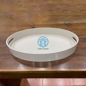 Plateau de service en laque en forme de trèfle vert, assiette de service décorative brillante, plat de présentation des aliments de luxe pour la cuisine à domicile - Product Image 2