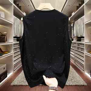 Verano Extra grande hombres Sky Star Tank Top sin mangas y parte inferior suelta de talla grande Color sólido para hombres gordos - Product Image 1