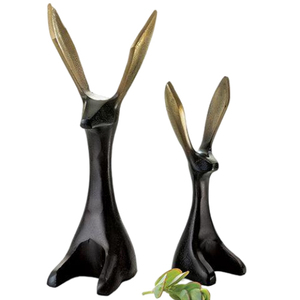 Pièce maîtresse décorative Lapin en métal en nickel brillant couleur argent Ornement de lapin de Pâques Parfait pour le printemps Style saisonnier en vrac - Product Image 6