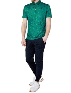 Chemises polo ajustées, col rond, fitness, sublimation intégrale, chemises de sport personnalisées, polo de sport pour hommes, OEM - Product Image 2