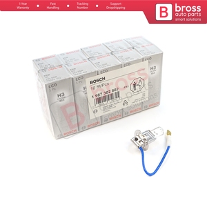 BHL606-1 Lot de 10 ampoules halogènes H3 12V 55W PK22s ECO 1 987 302 802 pour phares antibrouillard de remorque et phares de véhicule tout-terrain - Product Image 4