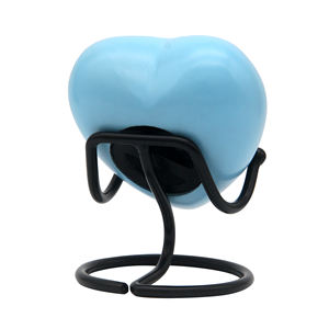 Urne funéraire en forme de cœur de 50 ml, bleu ciel, vente en gros |   Direct d'usine - Product Image 4