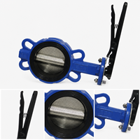 Vanne papillon à disque en fonte ductile, à levier, joint souple, D71X-16Q PN16, disque électrolytique, pour eau, taille de port 2-12 pouces