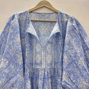 High Street Goth-Elegant Midi Dress Hand Block Printed Casual Summer Clothes Breathable for Office Lady Club Sizes XL 5XL ODM - Product Image 2