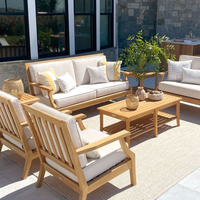 CONJUNTO MUEBLES PARA PATIO SOFA MADERA TECA EXTERIOR HECHO EN INDONESIA