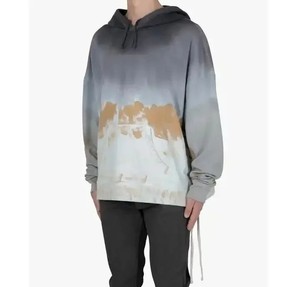 Sweats à capuche personnalisés lavés à l'acide pur pour hommes taille XL bases en coton mélangé solide avec sérigraphie nouveau design vente entière - Product Image 6