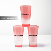 Gobelet en plastique thermosensible personnalisé de 400 ml et 600 ml, gobelet à boisson réutilisable thermochromique pour les fêtes