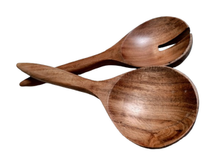 Servidores de ensalada de madera de Acacia de alta calidad, utensilios de madera para servir, tenedor, cuchara, herramienta de comedor de cocina, regalo perfecto para la inauguración de la casa - Product Image 2