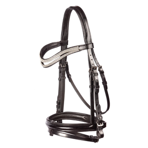 Brida para Caballo ADIBA OVERSEAS de Cuero Anatómico Personalizable al por Mayor, de Alta Calidad, con Cabezal Ancho Acolchado y Diadema de Cristal Suave - Product Image 1
