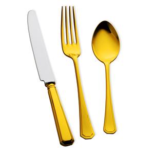 Cubiertos reutilizables de cocina de alta demanda hechos en la India, juego de cubiertos dorados pulidos con mango largo de diseñador - Product Image 6