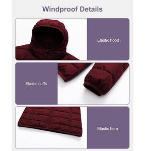 Veste matelassée moderne et tendance pour femmes, tissu tissé respirant, coupe-vent, isolation thermique - Product Image 6