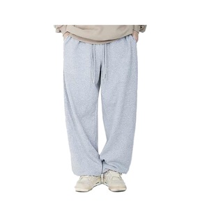 Pantalones de chándal para hombre, pantalones de chándal acampanados de algodón sólido con pretina elástica, pantalones de chándal rectos personalizados de alta calidad para exteriores - Product Image 3