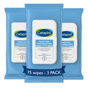 Buy Cetaphil Face and Body Wipes, Gentle Skin Cleansing Cloths, Mother's Day Gifts, 25 Count