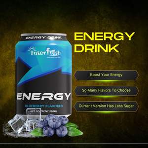 INTERFRESH 250ml 8.4oz Boisson énergisante gazeuse OEM de haute qualité Saveur originale Poudre instantanée - Product Image 5