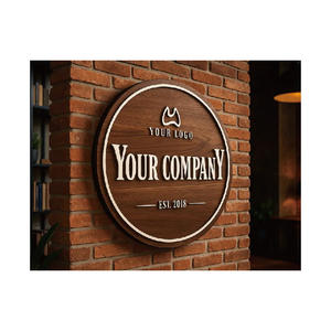 Panneau de logo en <span class=keywords><strong>bois</strong></span> personnalisé, panneau rond en <span class=keywords><strong>bois</strong></span>, panneau de <span class=keywords><strong>bureau</strong></span> en <span class=keywords><strong>bois</strong></span> personnalisé - Product Image 4