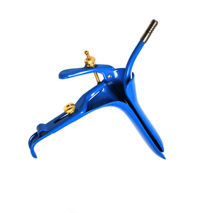 Roestvrijstalen Electro Vaginale Speculum Blauw Gecoat Diathermy Cusco En Graven Speculums Met Rookbuis - Product Image 2