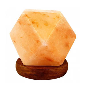 Lámpara de diamante de sal pulida rosa del Himalaya tallada de Sian Enterprises-Decoración del hogar con brillo suave que ilumina tu espacio - Product Image 2
