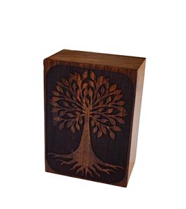Urne pour cendres humaines Arbre de vie Urne de crémation en bois pour cendres Mémorial en bois décoratif en bois pour les êtres chers - Product Image 1