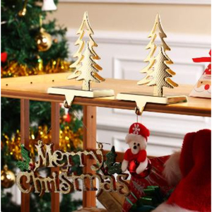 Wholesale Custom Decoration Metal Christmas <b>Stocking</b> <b>Holder</b> Manufacturer Tree Shaped Metal Ornaments - Product Image 5