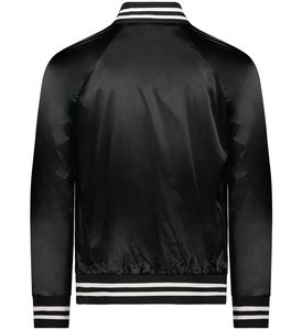 Vestes universitaires en polyester satiné 100% personnalisées pour hommes Veste en nylon à col montant imperméable Épaisseur fine - Product Image 4