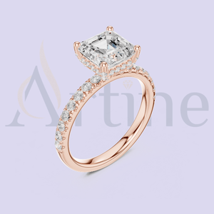 10K <b>Adjustable</b> <b>Silver</b> <b>Ring</b> with Crystal Stone Fashion Jewelry - Product Image 1