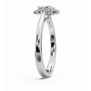 Anillo de Diamantes Athena Petal Radiance en Oro Amarillo, Rosa o Blanco Sólido de 9k, 14k o 18k, Joyería Fina de Inspiración Floral, Elegante Regalo - Product Image 2