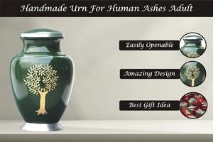 Urne de crémation pour cendres humaines Arbre o Life Urne funéraire en bois pour cendres adultes Urnes commémoratives pour cendres masculines/féminines - Product Image 4