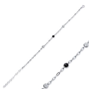 Tiny Design CZ Stone Turkish Silver <b>Rose</b> <b>Gold</b> Plated Charm Bracelet Turkish Wholesale Handmade Trendy Style 925 Sterling Silver - Product Image 6