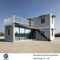 Maison préfabriquée modulaire de luxe à 2 étages, 40 pieds, démontable, en conteneur, vente en gros directe usine Chine, prix abordable
