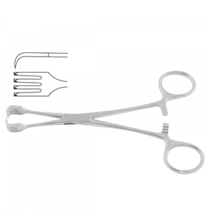Vente chaude éponge chirurgicale tenant et pansement pince droite et courbe au meilleur prix pince Tenaculum acier inoxydable - Product Image 2