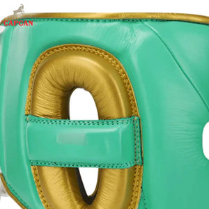 Protège-tête de boxe en cuir avec intérieur lisse, construction durable, rembourrage doux, caractéristiques de sécurité - Product Image 4