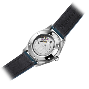 Montre mécanique automatique pour hommes 38mm cadran stérile bracelet en cuir 22mm largeur de bande résistant à l'eau cadran analogique affichage cristal - Product Image 5