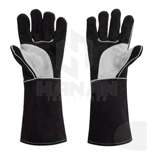 Guantes de soldadura de cuero de vaca duraderos con costuras de Kevlar para protección de soldadura de arco y MIG, de Pakistán - Product Image 1