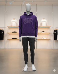 Rexfit Sports New Mens Hooded Zip Sweatshirt with Distressed Embroidery | <b>Warm</b> <b>Fleece</b> Hoodie | Casual Street Fashion Wear - Product Image 5