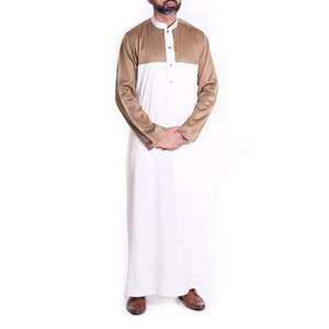 Thobe มีกระเป๋าหน้าอกผู้ชาย jubba ผ้าฝ้ายฤดูร้อน shalwar kameez แฟชั่นใหม่ qatari Dubai เรียบง่าย jubbah ระบายอากาศ - Product Image 2