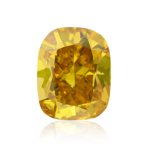 1.50 Ct Lab Grown Fancy Dark Yellow Diamond Coussin de couleur jaune vif Brilliant Cut Premium Quality Engagement ou cadeaux spéciaux - Product Image 5