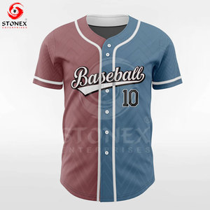 Ensemble de maillots d'équipe de baseball personnalisés avec logos et designs propres Vêtements de sport respirants 100% polyester unisexe - Product Image 1
