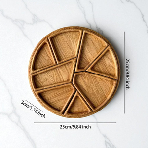 Ensemble de condiments en bois d'acacia fait à la main, écologique et luxueux, avec plateau |   Décoration de cuisine moderne pour la maison, cadeau |   Ensemble de service en bois - Product Image 3