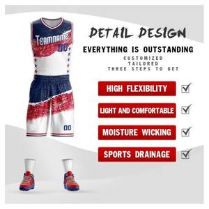 Uniforme de Baloncesto Personalizado 100% Poliéster para Hombre, Equipo de Entrenamiento Transpirable de Alta Calidad con Técnicas de Impresión - Product Image 6