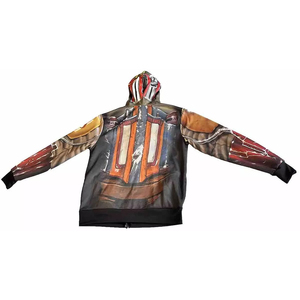 Wholesale Winter Fleece Zip Up Hoodies for Men Plus Size Custom Streetwear Full Zip <b>Jacket</b> Sublimation Print OME Service - Product Image 6