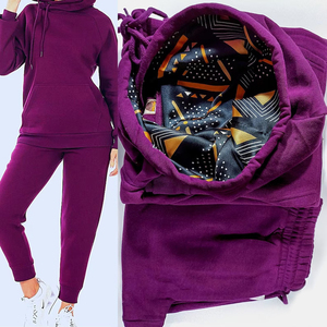 OEM Mode personnalisée Bleach Sweat à capuche unisexe 100% coton Satin doublé Style décontracté Oversize Crop Satin Ensemble de tenues pour les femmes - Product Image 1