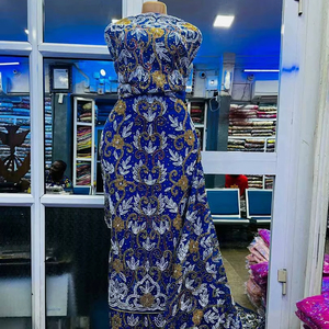 คุณภาพสูงเป็นมิตรกับสิ่งแวดล้อมขนาดพลัสไซส์ผ้าทอร์เร่สไตล์แอฟริกันที่มีน้ำหนักเบาประดับด้วยลูกปัดผ้าปักทำจากโพลีเอสเตอร์ - Product Image 1