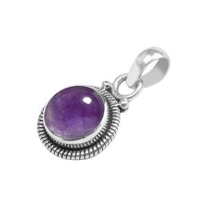 Handcrafted 925 Sterling Silver Amethyst Pendant Vintage <b>Boho</b> Jewelry for Women February Birthstone Gemstone Charm for <b>Necklaces</b> - Product Image 6