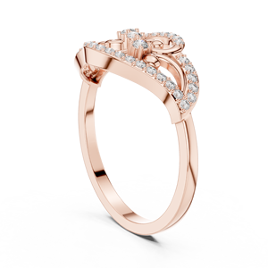 18K Rose Gold <b>CZ</b> <b>Rings</b> with Pear Cut Diamond Elegant Diamond <b>Rings</b> Collection - Product Image 2