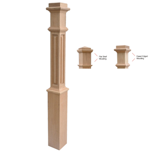 EFS personnalisé 55 ''Usine d'escaliers en bois massif Service OEM/ODM pour boîte tournée en bois de caoutchouc Options Newel-Wood Nouveau produit - Product Image 3